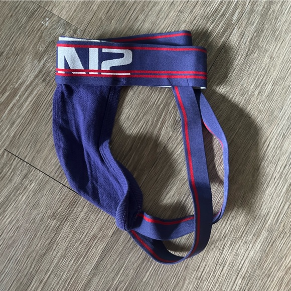 Men's C-in2 Blue and Red Jockstrap - Picture 3 of 4